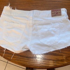 True Religion White Shorts